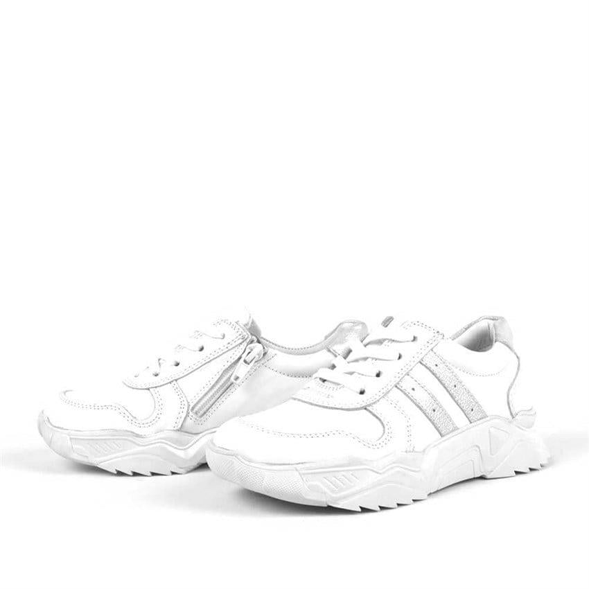 Hakiki Deri Kız Çocuk Sneakers Ayakkabı