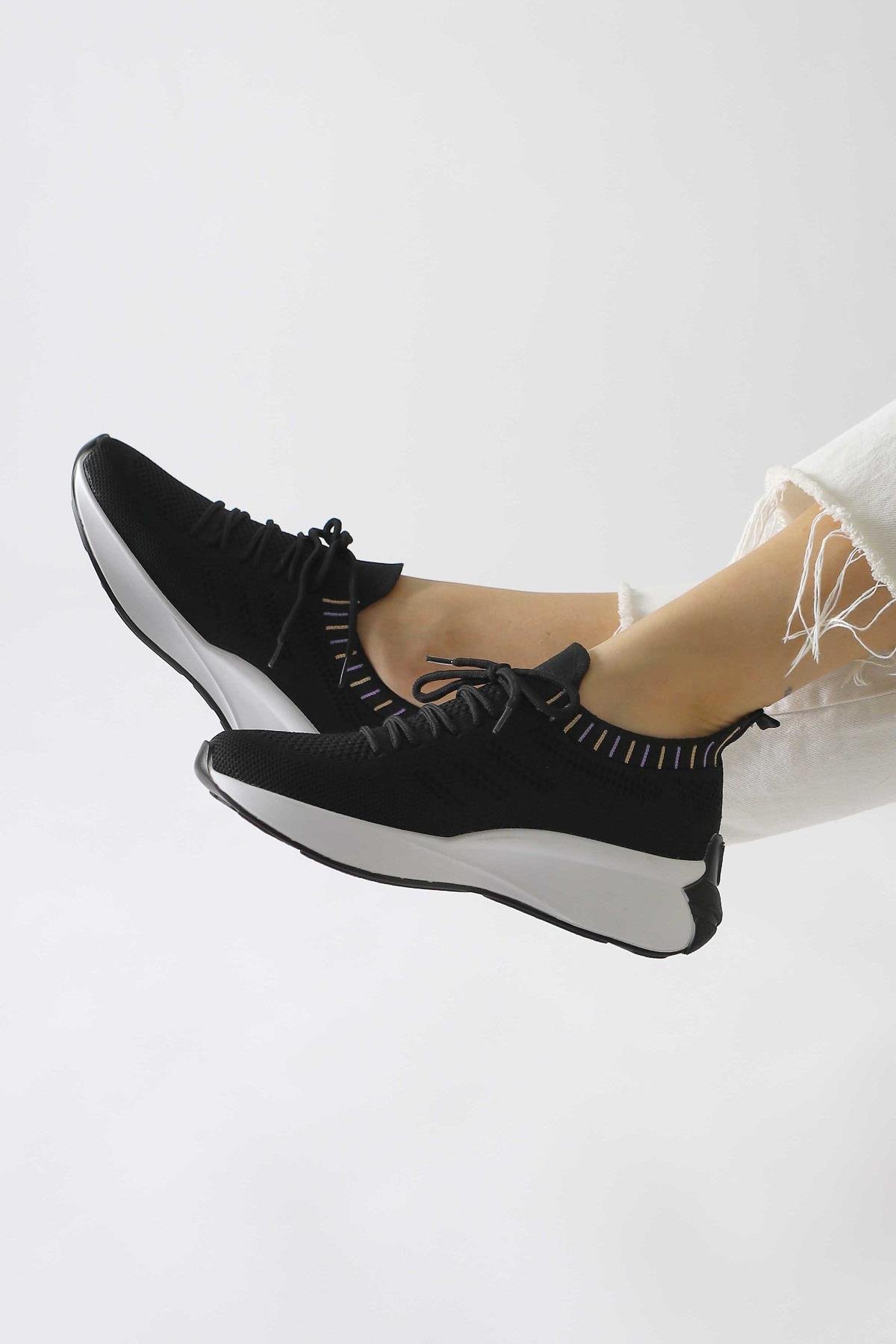 Minni Siyah Örgü Sneakers