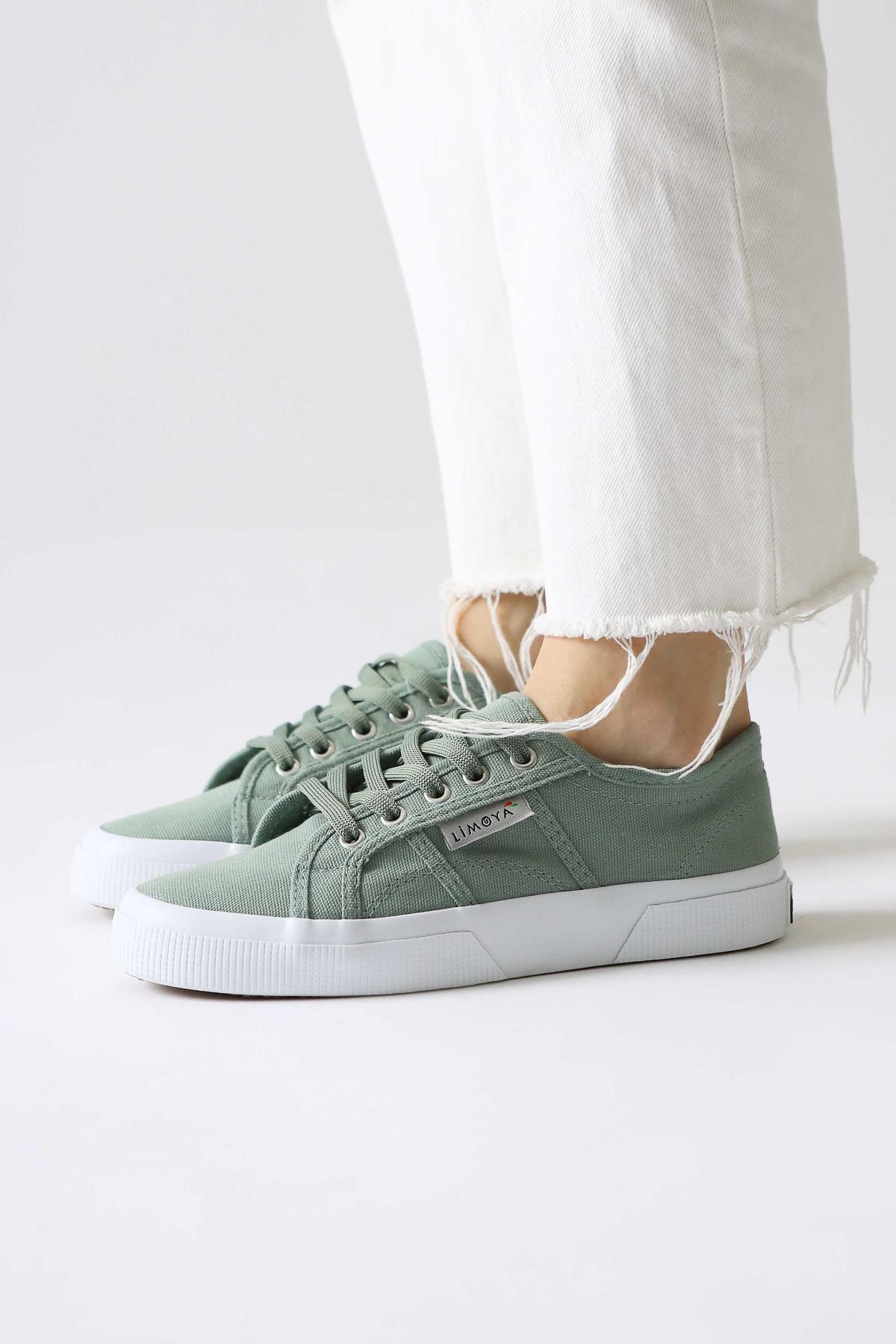 Timon Mint Rahat Taban Keten Sneakers