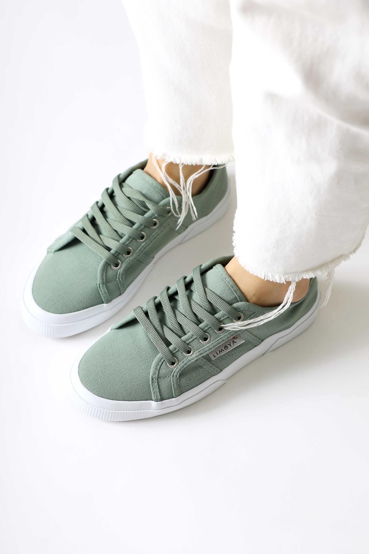 Timon Mint Rahat Taban Keten Sneakers