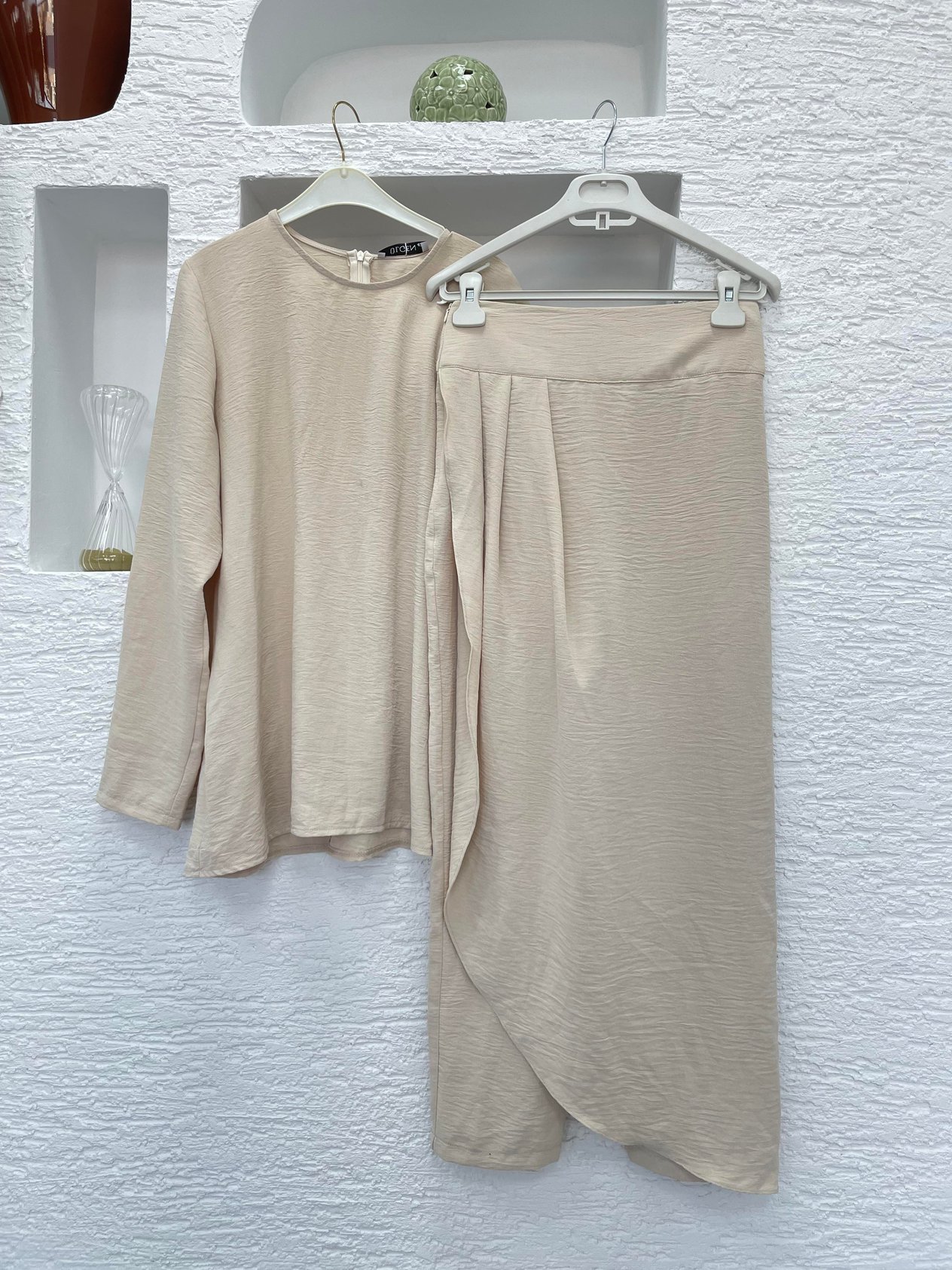 Bej Pantolon Takım
