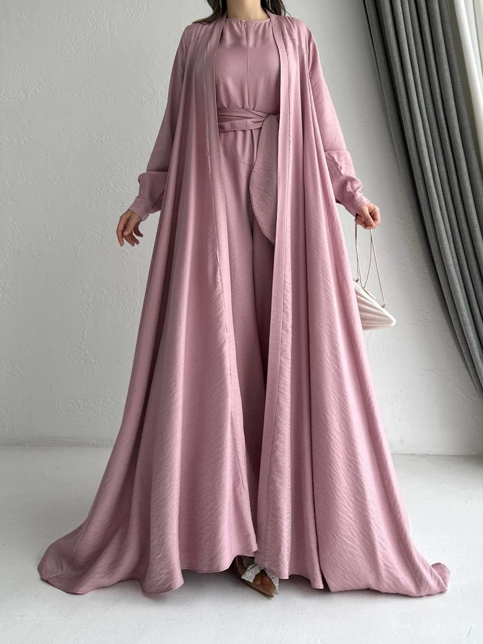 Gül Kurusu Arya Tulum Abaya Takım 