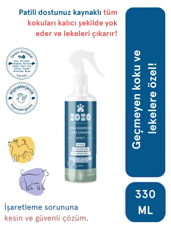 Koku Giderici & Leke Çıkarıcı Sprey 330 Ml Antibakteriyel, Antifungal, Hipoalerjenik