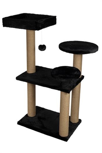 Dubex 65x88x111 cm Kedi Oyun Evi ve Tırmalama Platformu Siyah