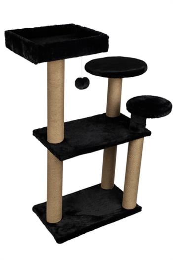 Dubex 65x88x111 cm Kedi Oyun Evi ve Tırmalama Platformu Siyah