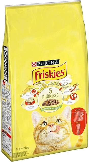 Friskies Etli Tavuklu Ve Sebzeli Yetişkin Kedi Maması 10 Kg