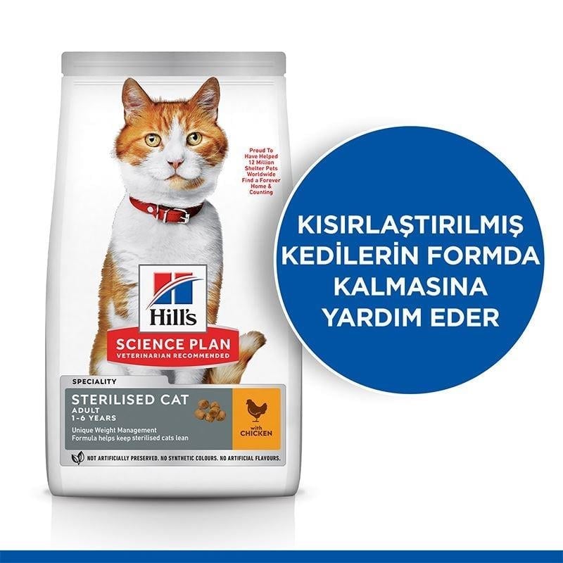 Hills Sterilised Tavuklu Kısırlaştırılmış Kedi Maması 10 Kg