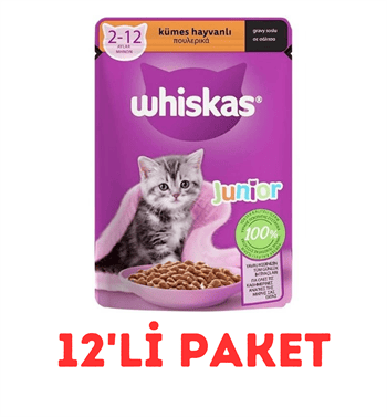 Whiskas Kümes Hayvanlı Yavru Yaş Kedi Maması 85 Gr 12'Lİ PAKET