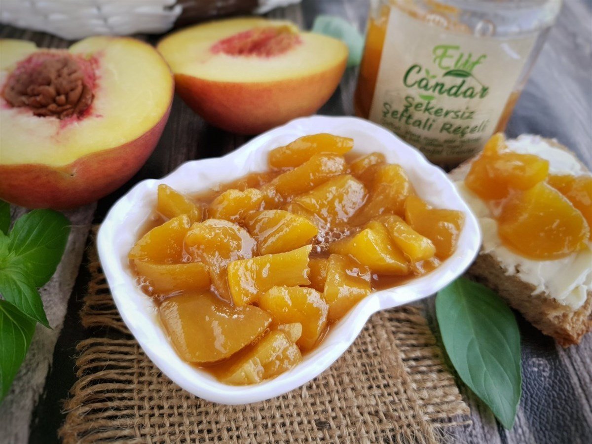 Şekersiz Şeftali Reçeli (220gr)