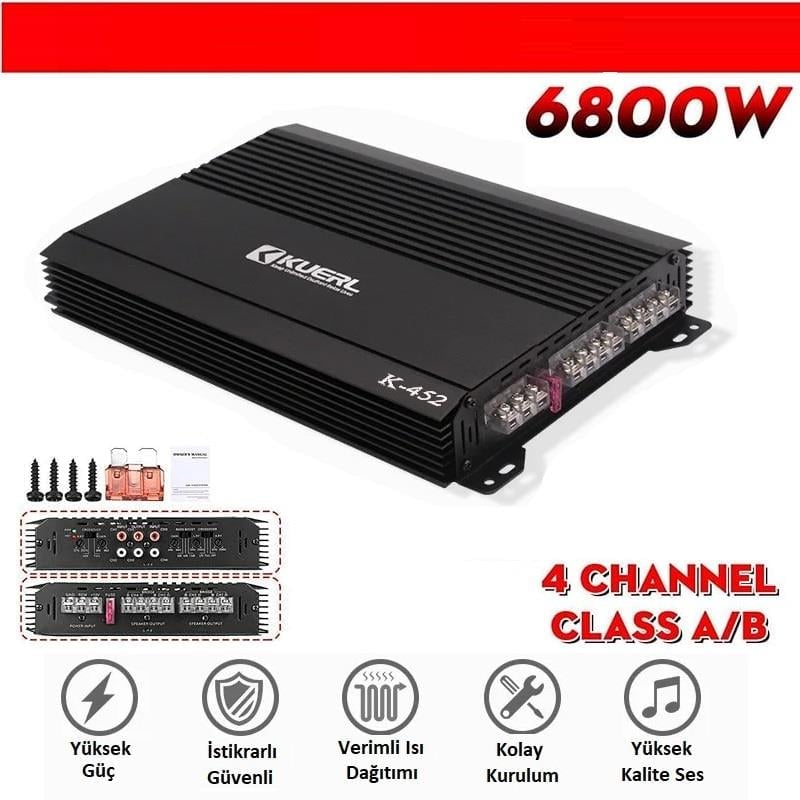KUERL K-452 4 Kanal Oto Amfi