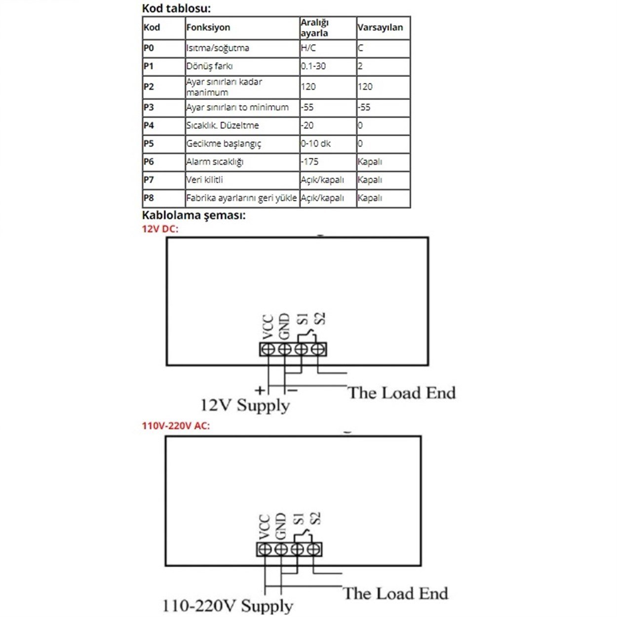 W3230 220v Dijital Termostat Kuluçka Makinalarına Uygun Hassas