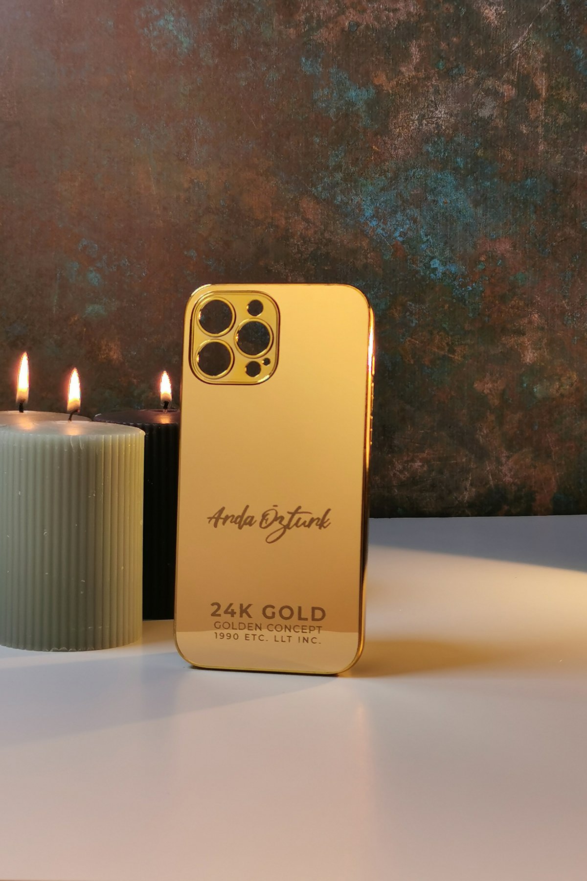 24K Gold Concept Kişiye Özel Telefon Kılıfı