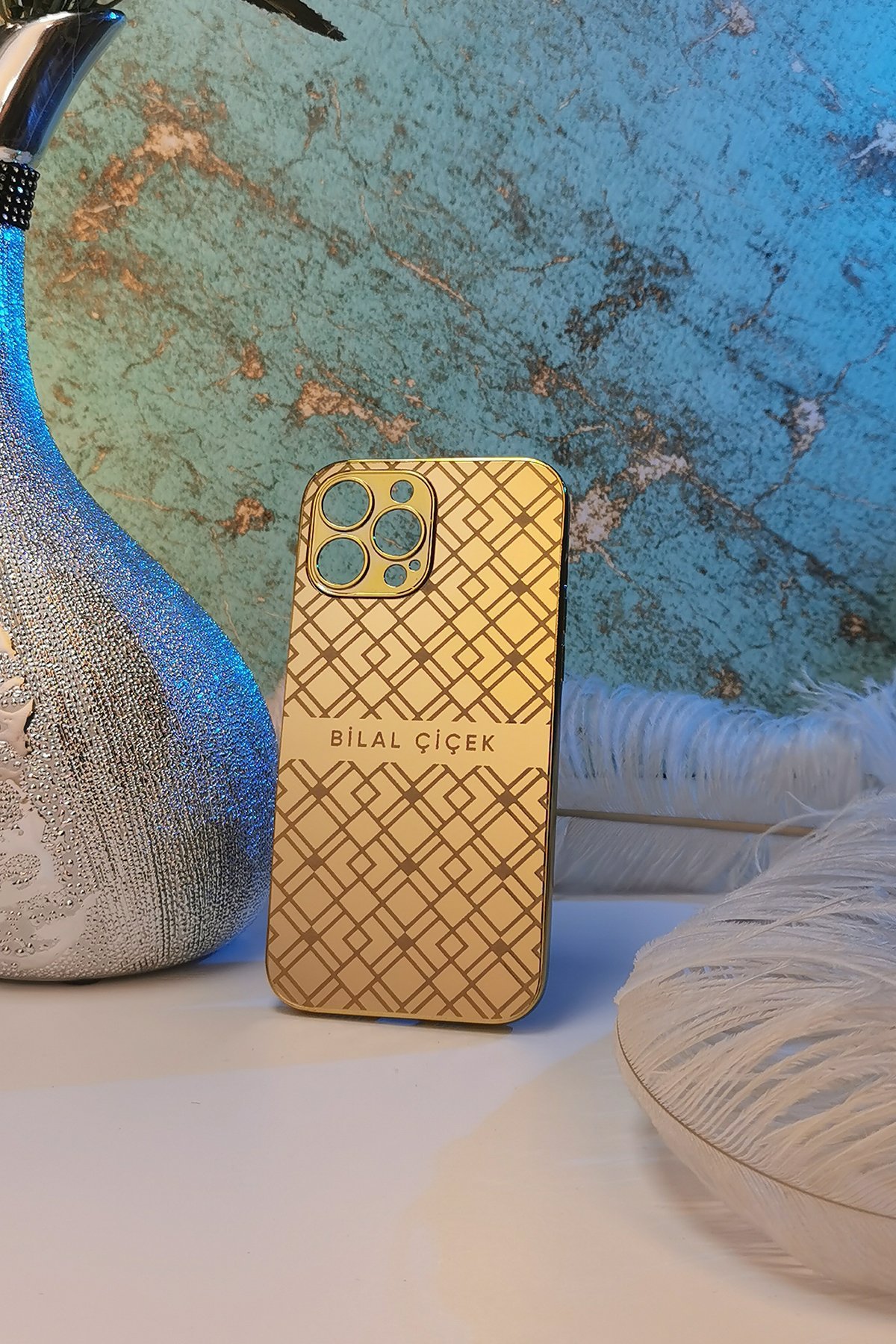 Karecam Desenli Kişiye Özel Telefon Kılıfı