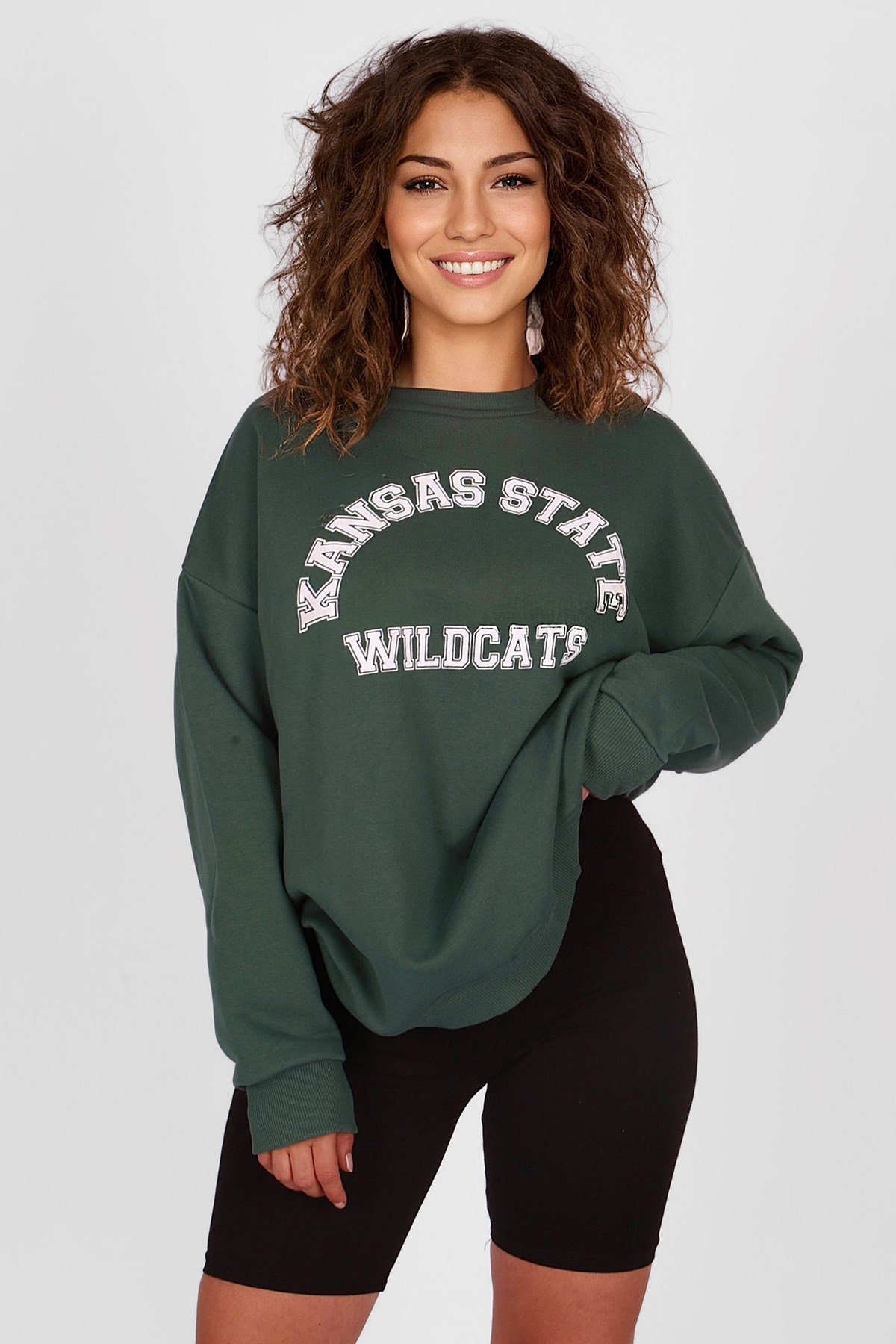 Mad Girls Koyu Yeşil Sweatshirt MG1217