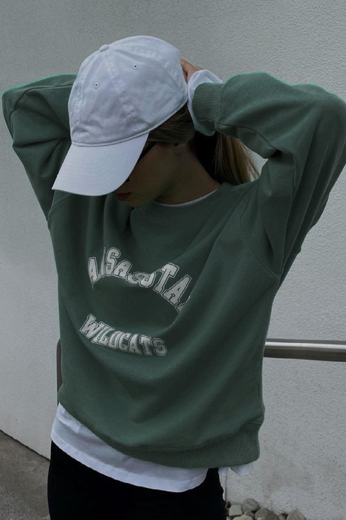 Mad Girls Koyu Yeşil Sweatshirt MG1217