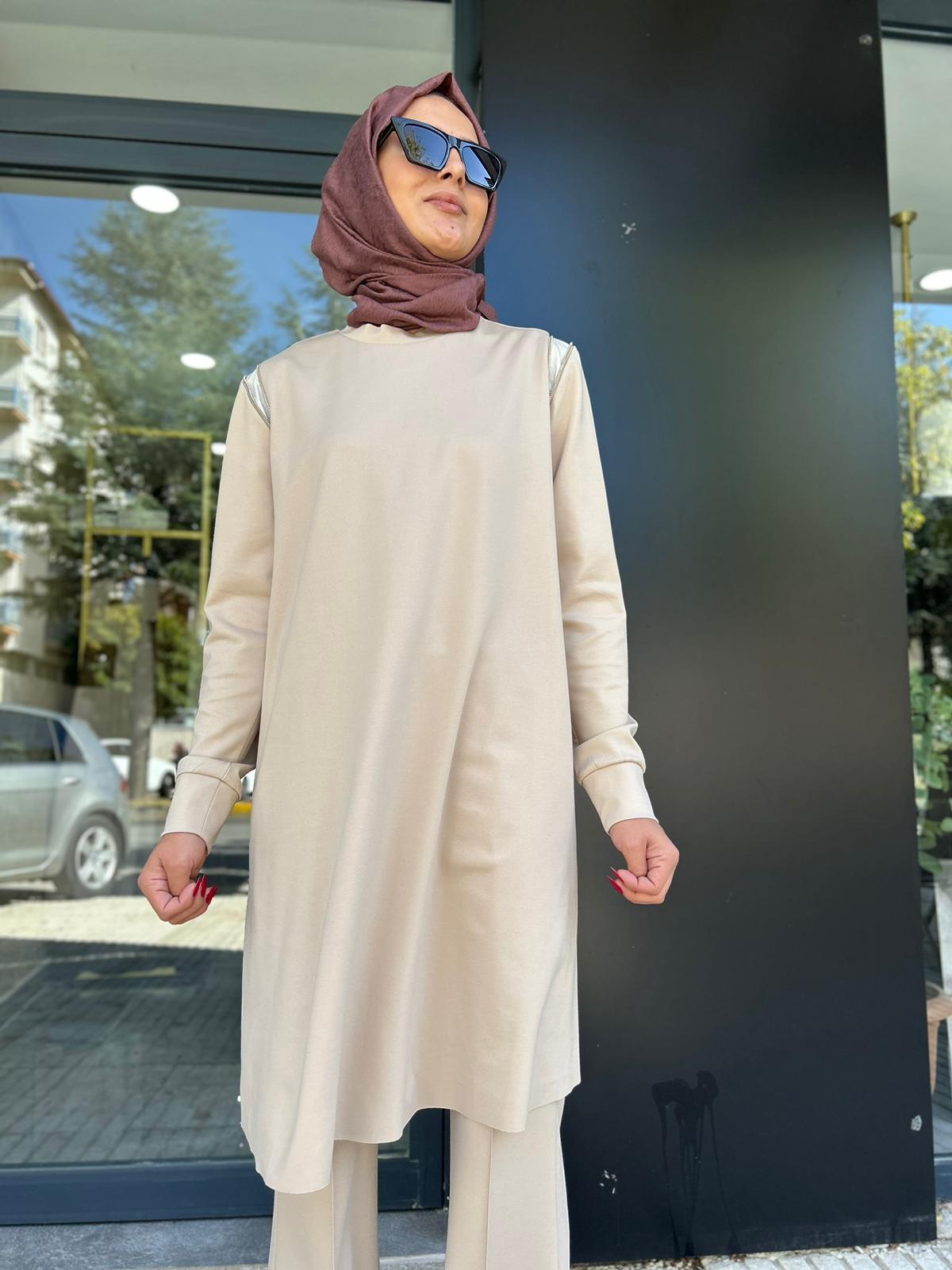 MİSSWHENCE FERMUAR DETAY TUNİK TAKIM 34012