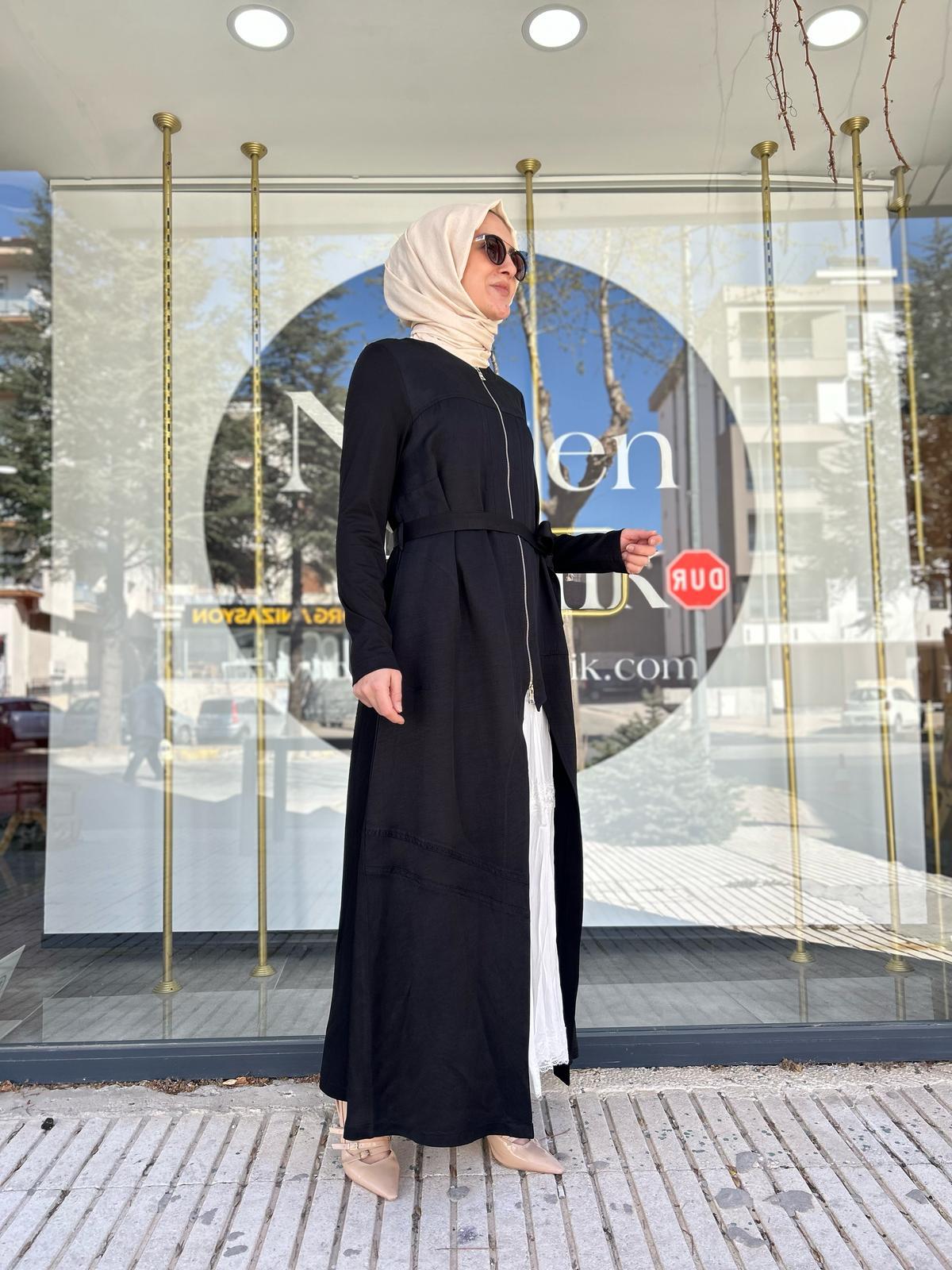 MİSSWHENCE SİYAH İKİLİ ELBİSE 37806