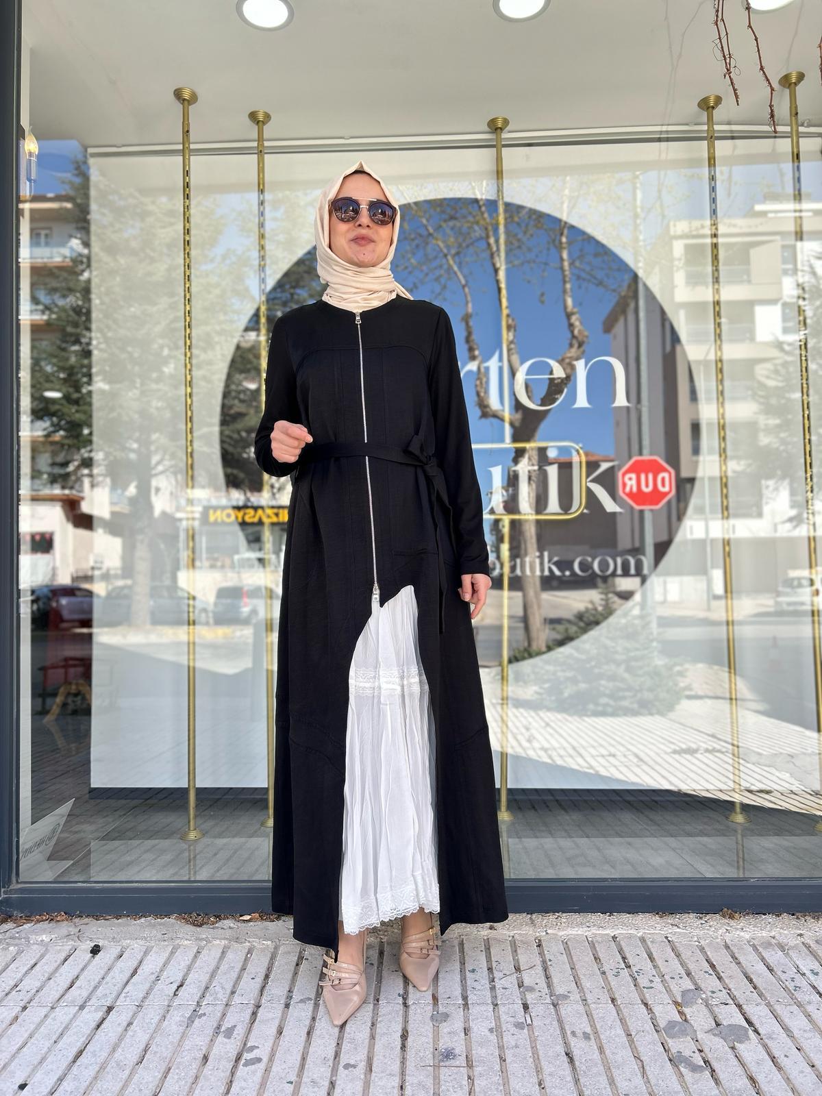 MİSSWHENCE SİYAH İKİLİ ELBİSE 37806