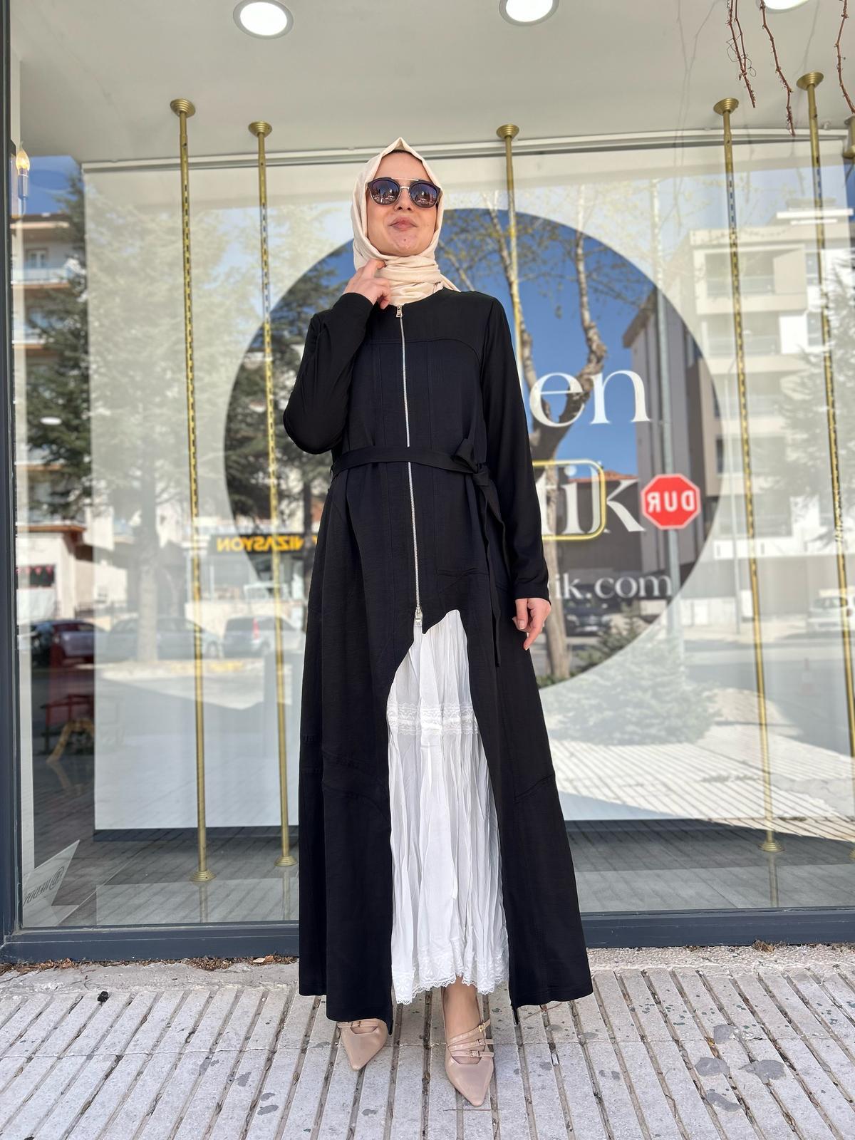 MİSSWHENCE SİYAH İKİLİ ELBİSE 37806