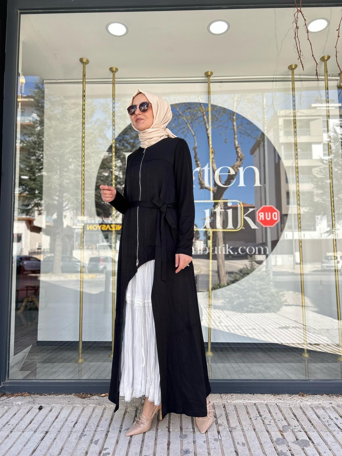 MİSSWHENCE SİYAH İKİLİ ELBİSE 37806