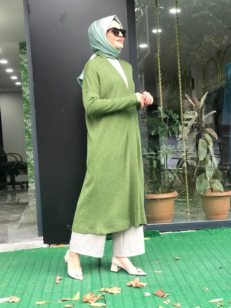 NURCAN ÇETİN UZUN HIRKA YEŞİL 20291