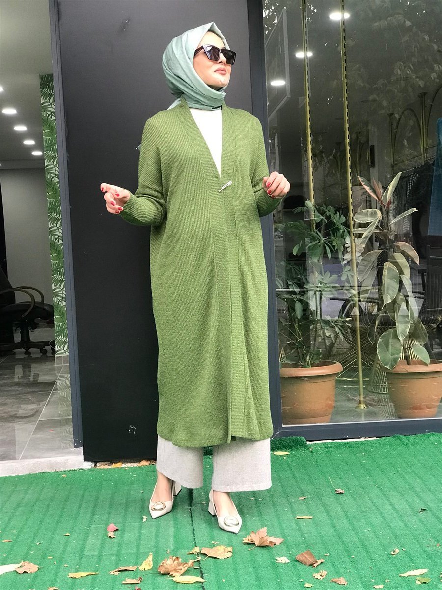 NURCAN ÇETİN UZUN HIRKA YEŞİL 20291