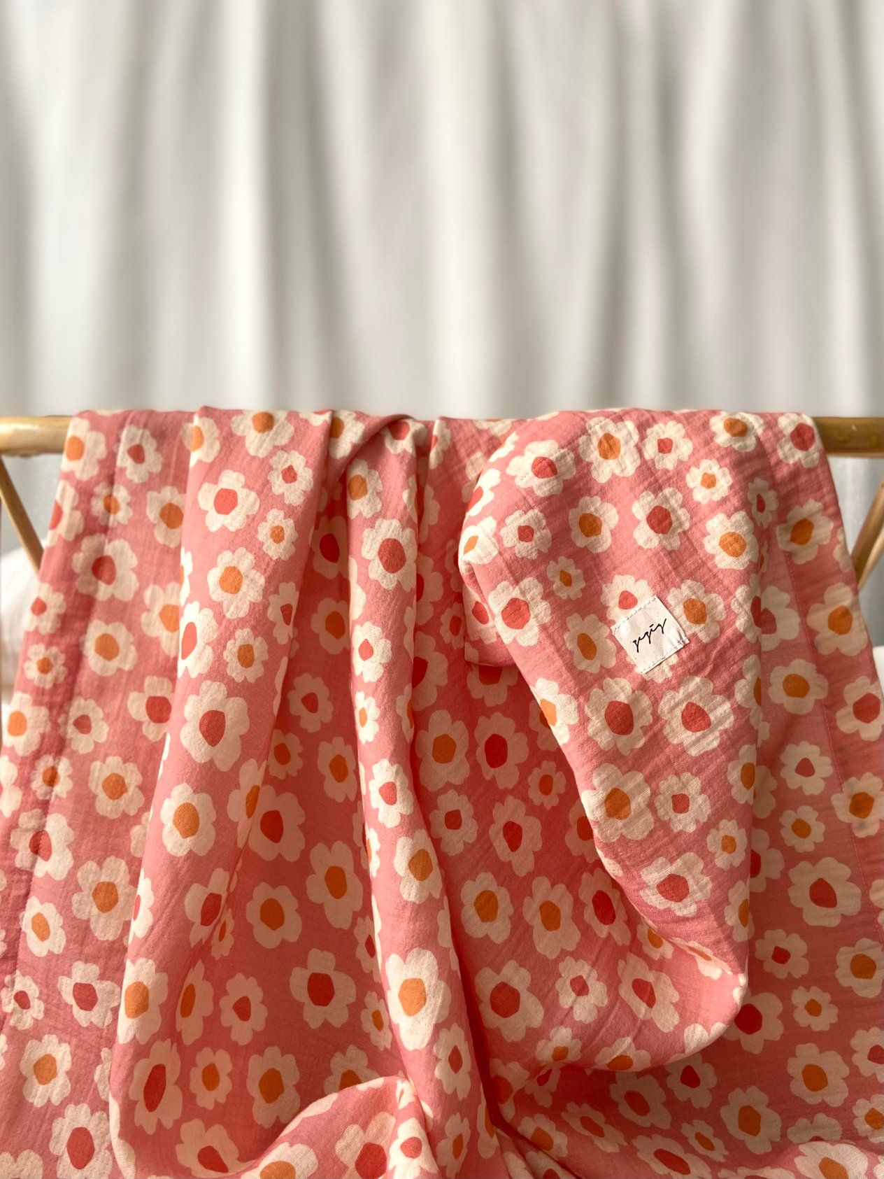 Zezig Daisy- Pink Müslin Örtü