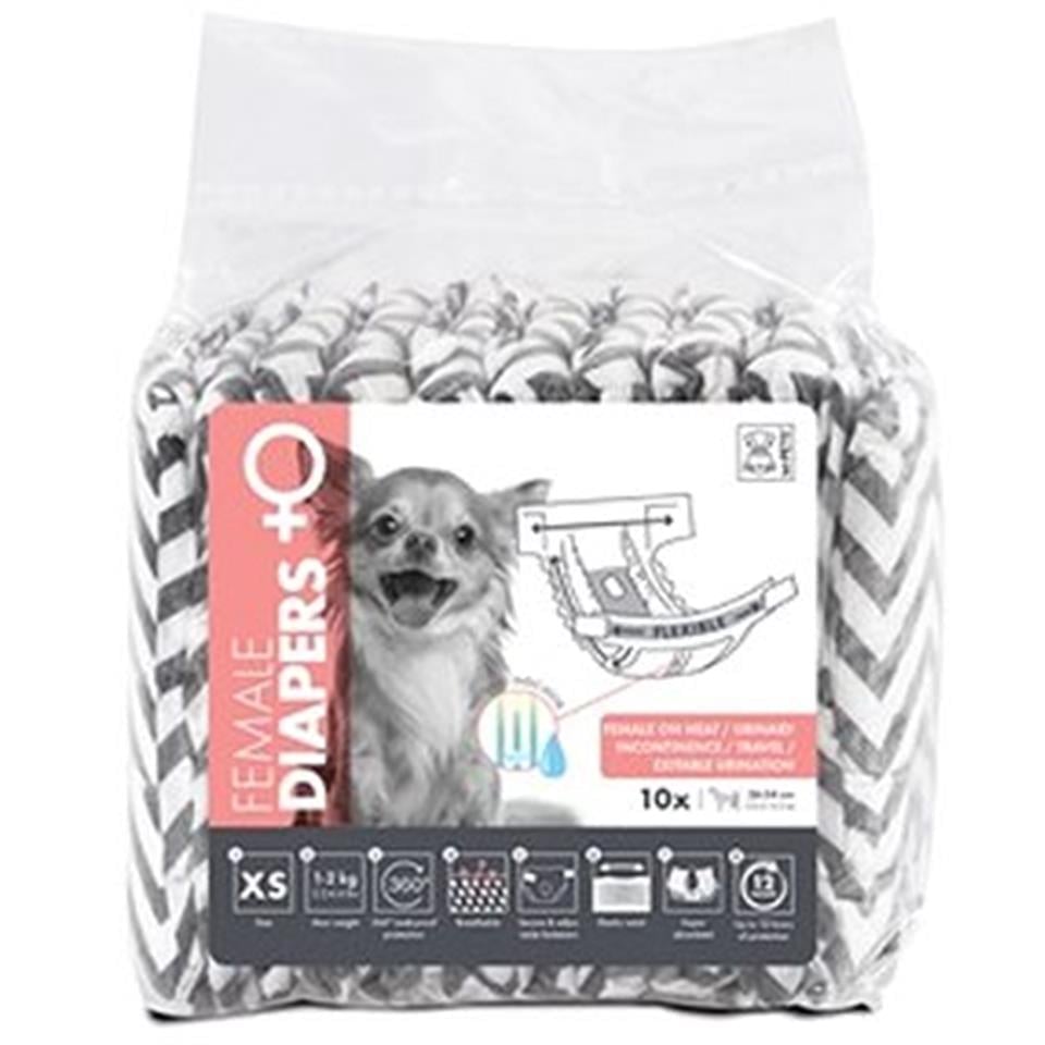 10116599 M-Pets Diapers Dişi Köpekler İçin Külot (Xs) 10Lu