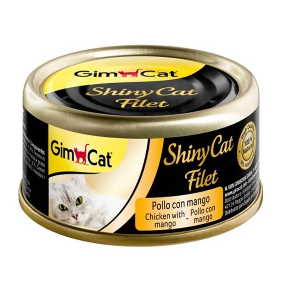 GimCat ShinyCat Tavuk ve Mango Kıyılmış Fileto Kedi Konservesi 70 Gr