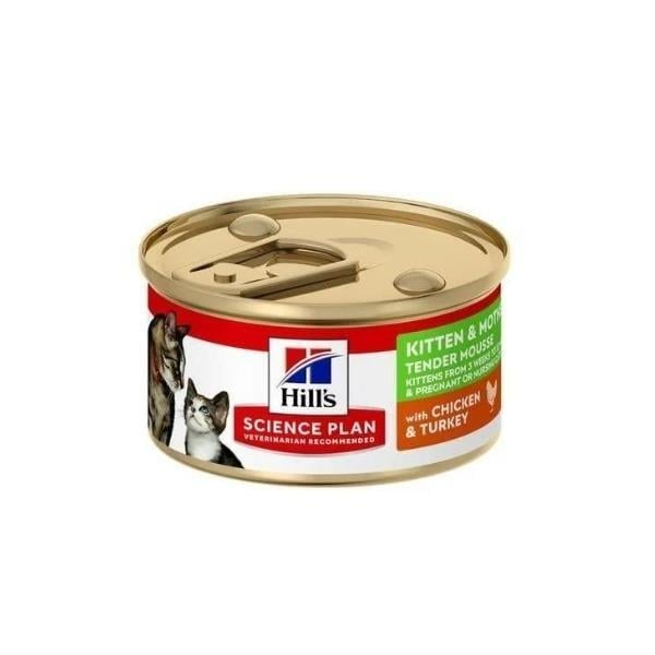 Hills Kitten & Mother Tavuklu ve Hindili Yavru Kedi Konservesi 85gr