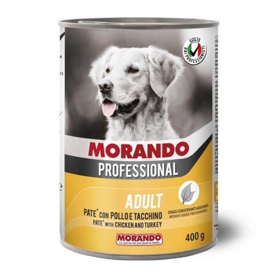 MORANDO KÖPEK KONSERVE TAVUK&HINDI PATE 400 GR.