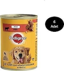 Pedigree Biftekli Köpek Maması Konserve 400Gr x 6Adet