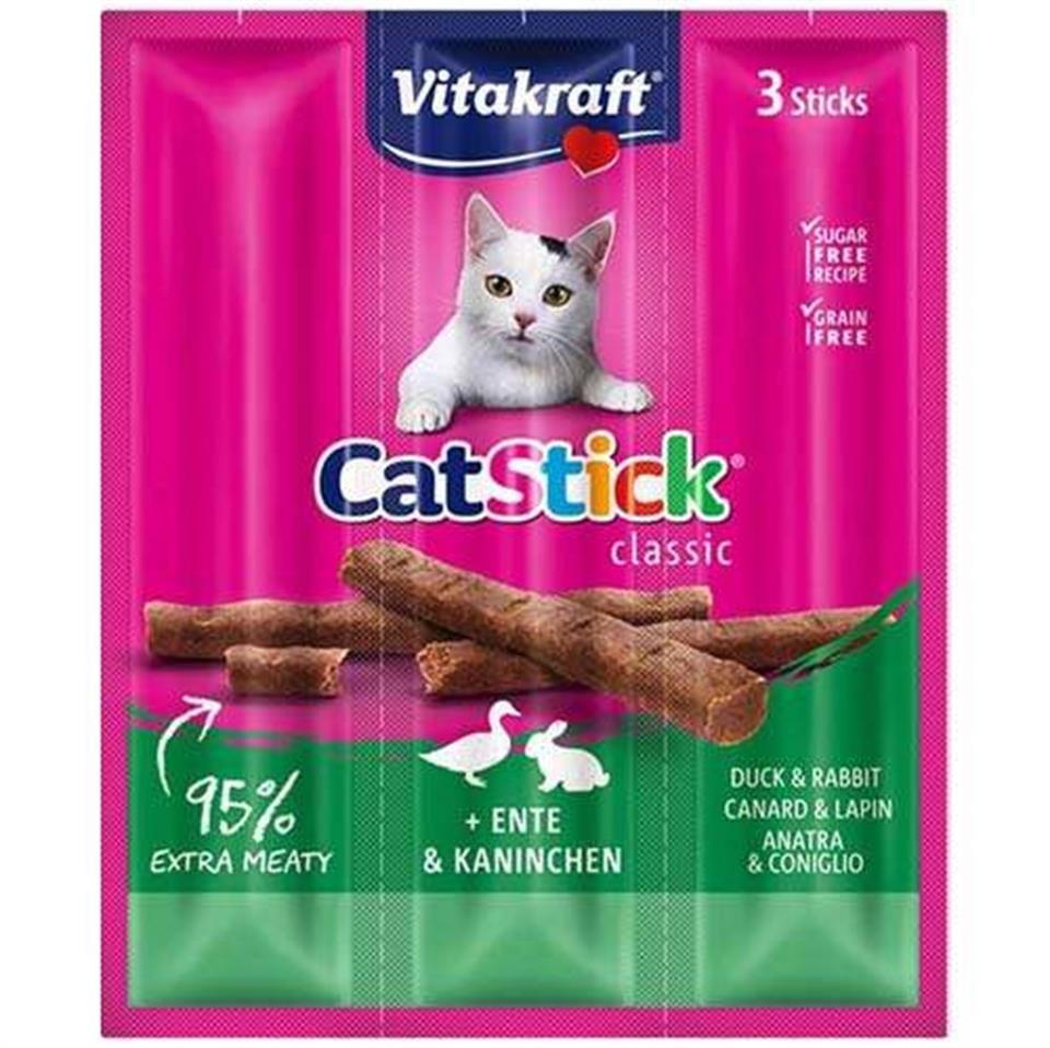 Vitakraft 24190 Cat Stick Mini Ördek ve Tavşan Kedi Ödülü 18 Gr (6 Gr x 3 Adet)