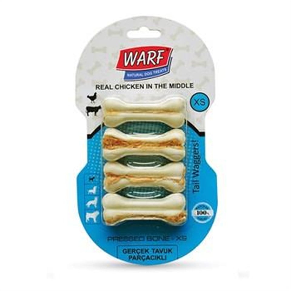 Warf Tavuklu Pres Kemik 7,5 Cm - 4'Lü