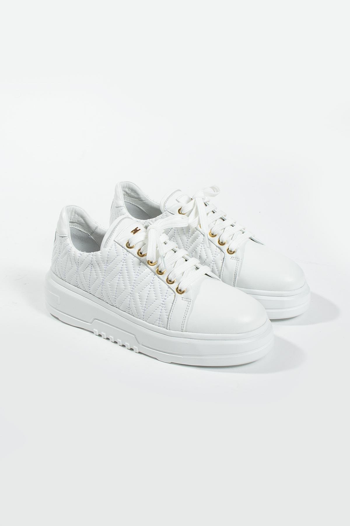 Kadın Deri Sneaker Beyaz