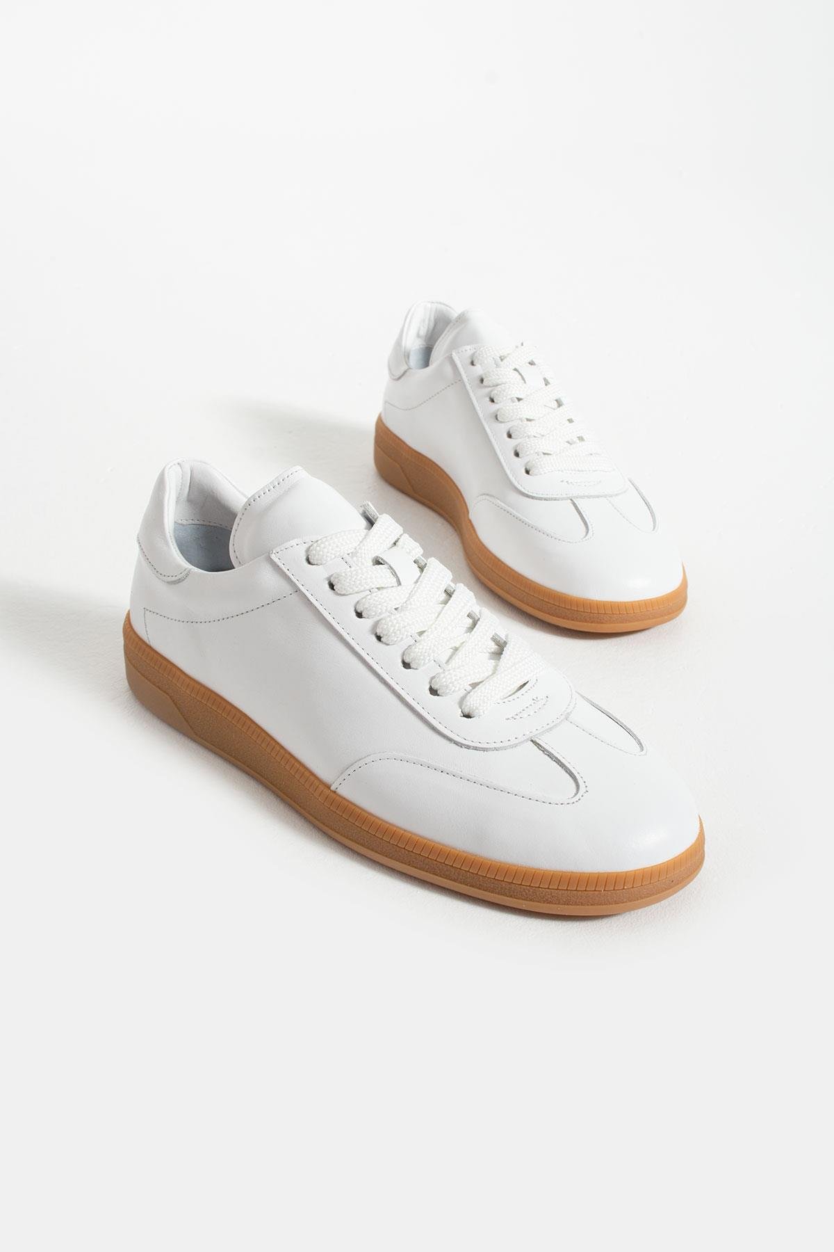 Kadın Hakiki Deri Beyaz Sneaker