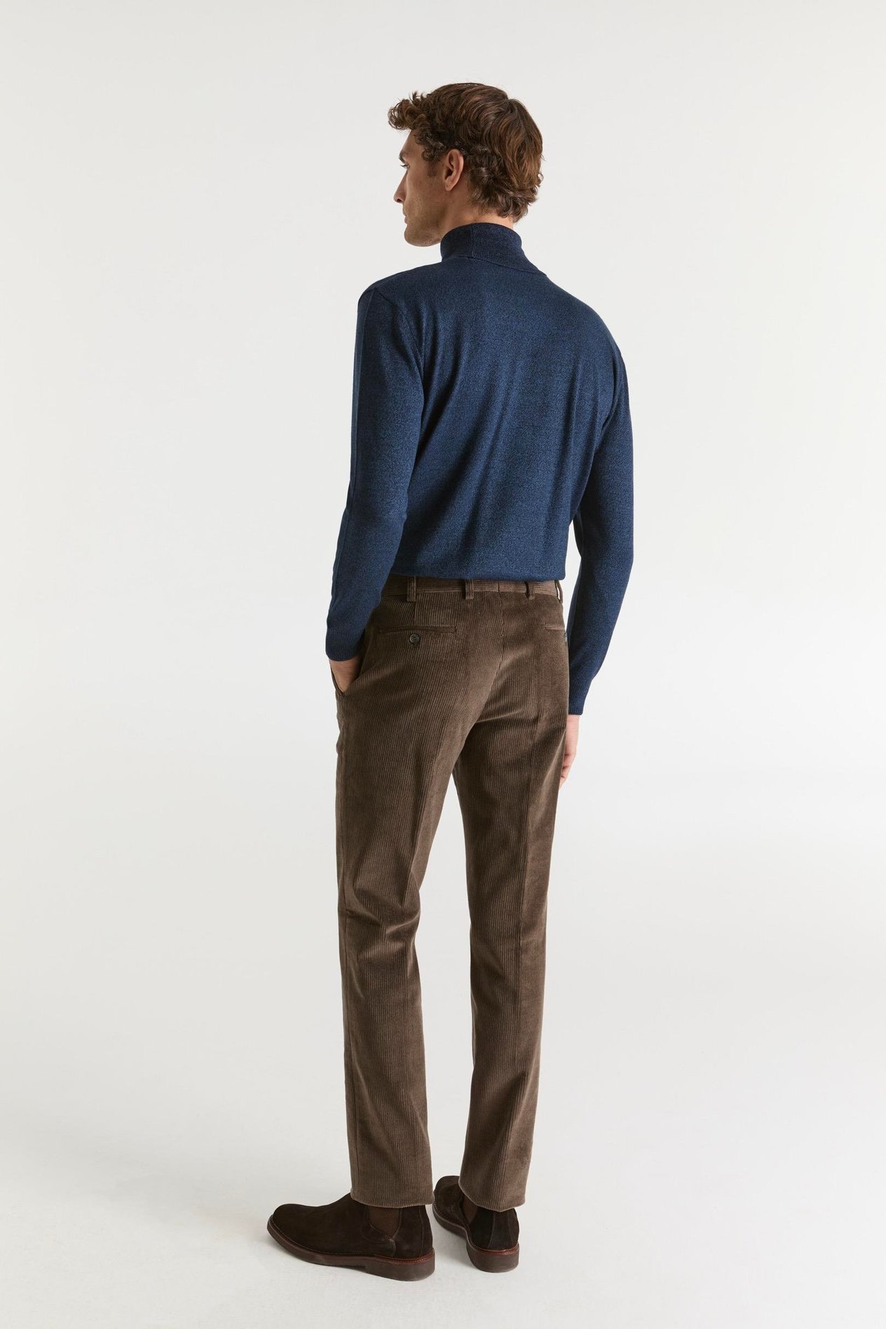 Ruba Pantolon Regular Fit Açık Kahverengi Kadife Chino Pantolon