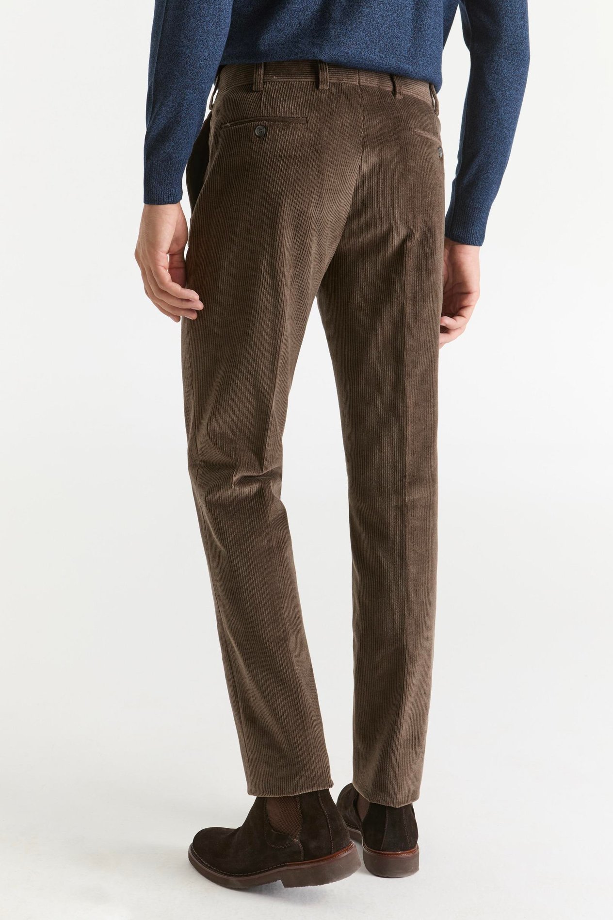Ruba Pantolon Regular Fit Açık Kahverengi Kadife Chino Pantolon