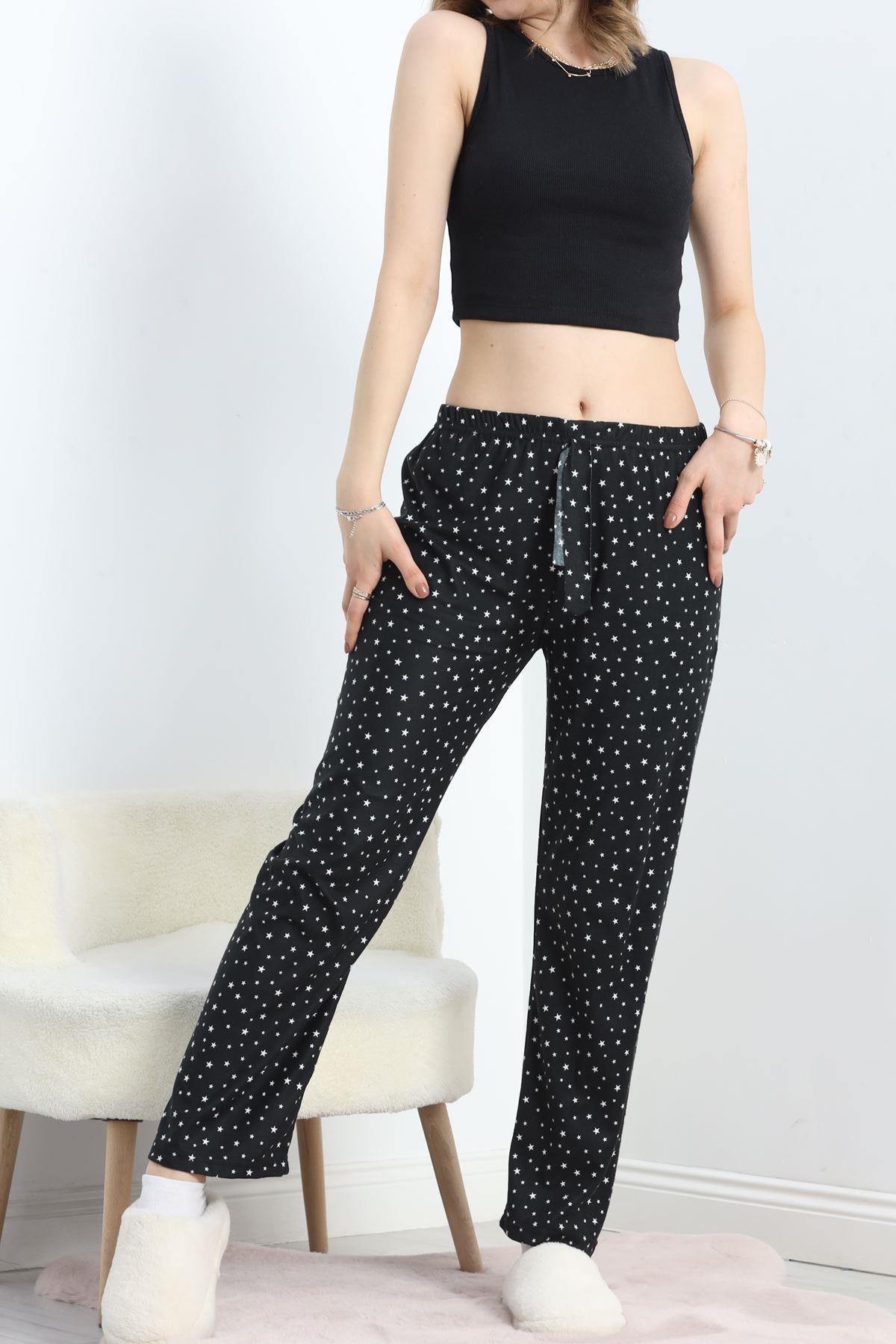 Desenli Süet Pijama Altı Yıldızlısiyah - 103.1287.