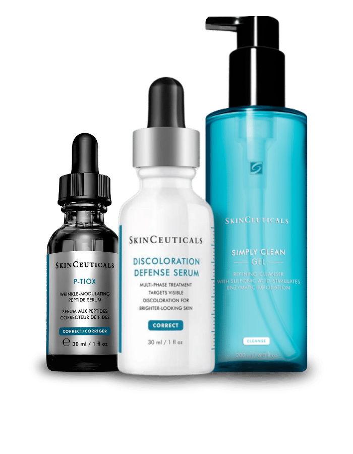Discoloration Defense Serum 30 ml & Simply Clean 195 ml & P-TIOX 15 ml