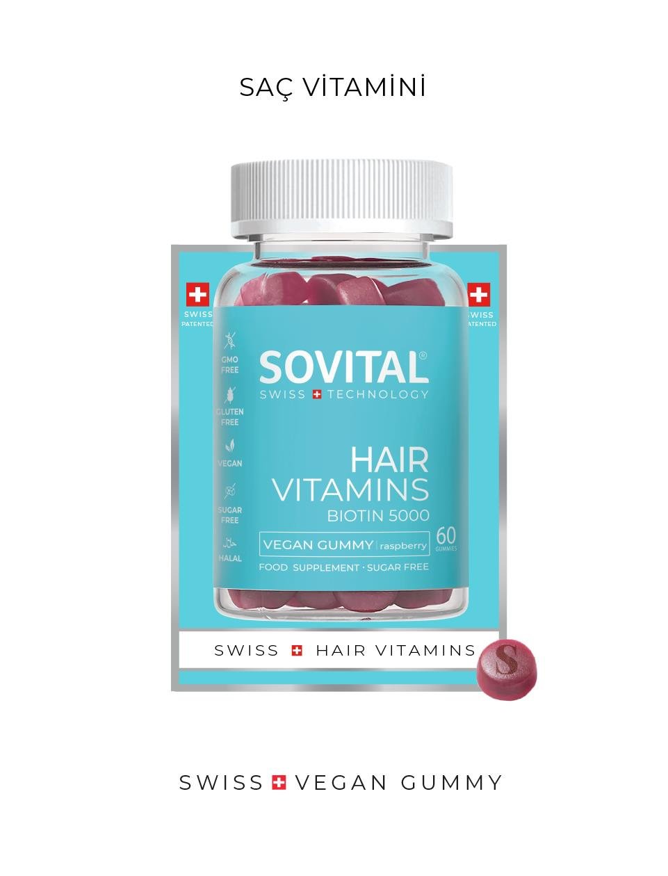 SOVITAL Hair Vitamins 60 Gummy