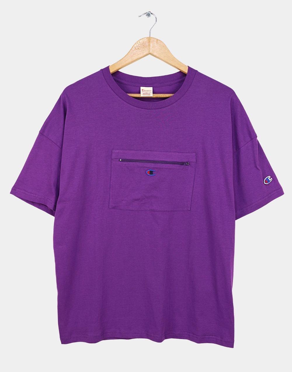 Champion Ön Cep Oversize Erkek T-Shirt MorChampion Ön Cep Oversize Erkek T-Shirt Mor