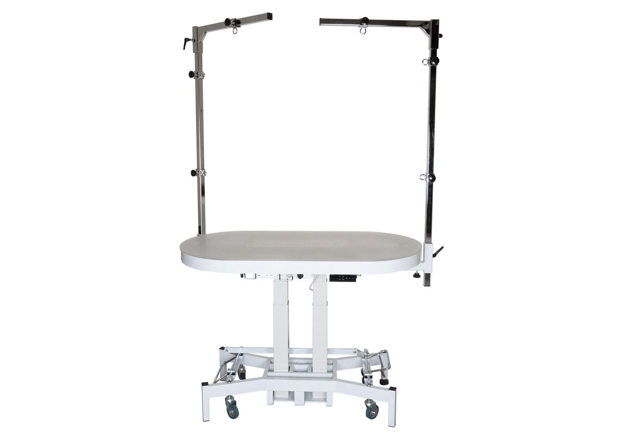 Groom-X Compact Electric Tournament Table with Light - Oval - 119.5 x 61 cm - H 61-110 cm - 12GRX038