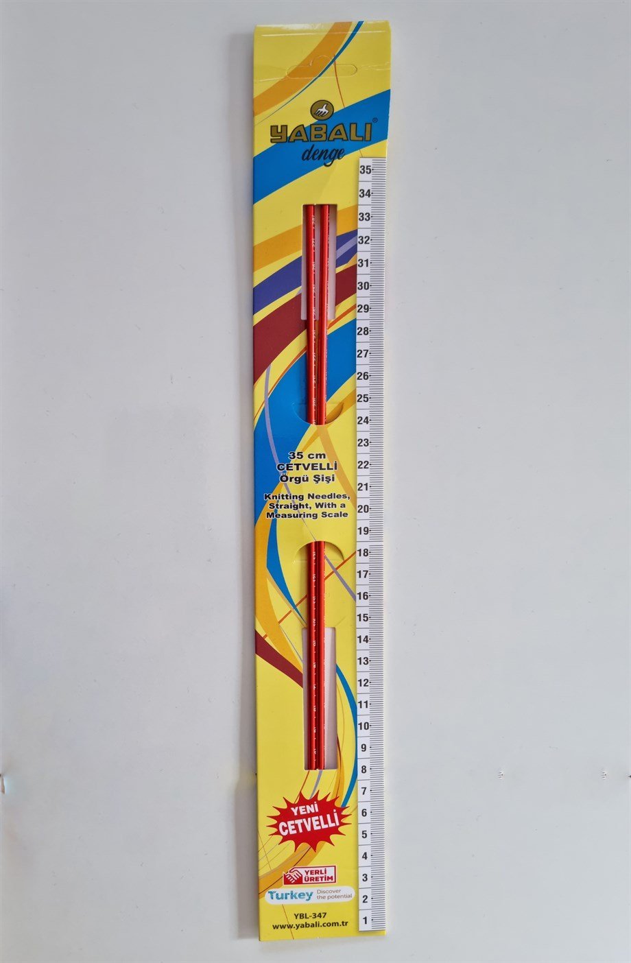 Yabalı 35 cm 3.5 Mm Cetvelli Örgü Şişi