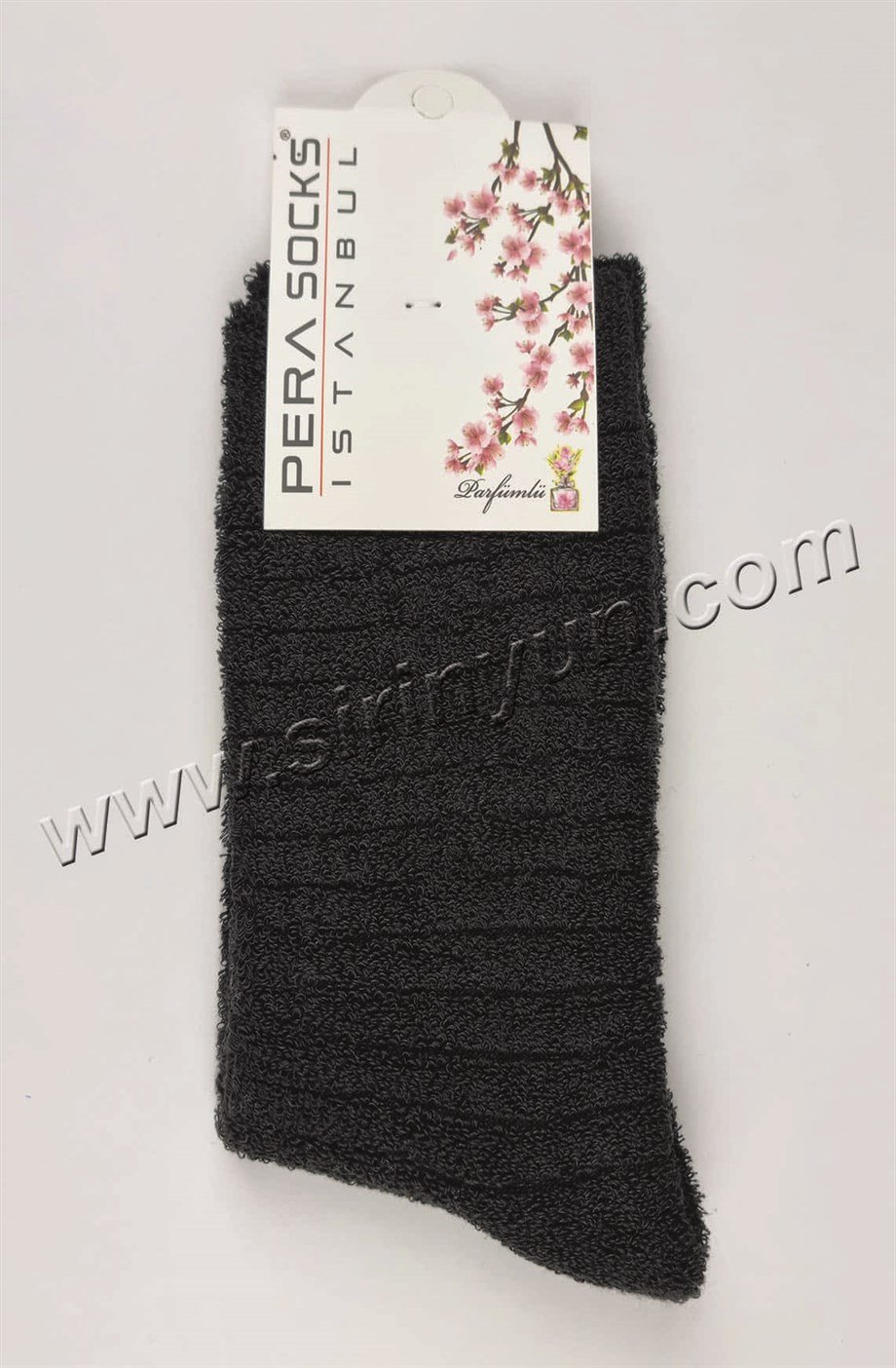 Pera Socks Kadın Kışlık Ters Havlu Soket Çorap Siyah