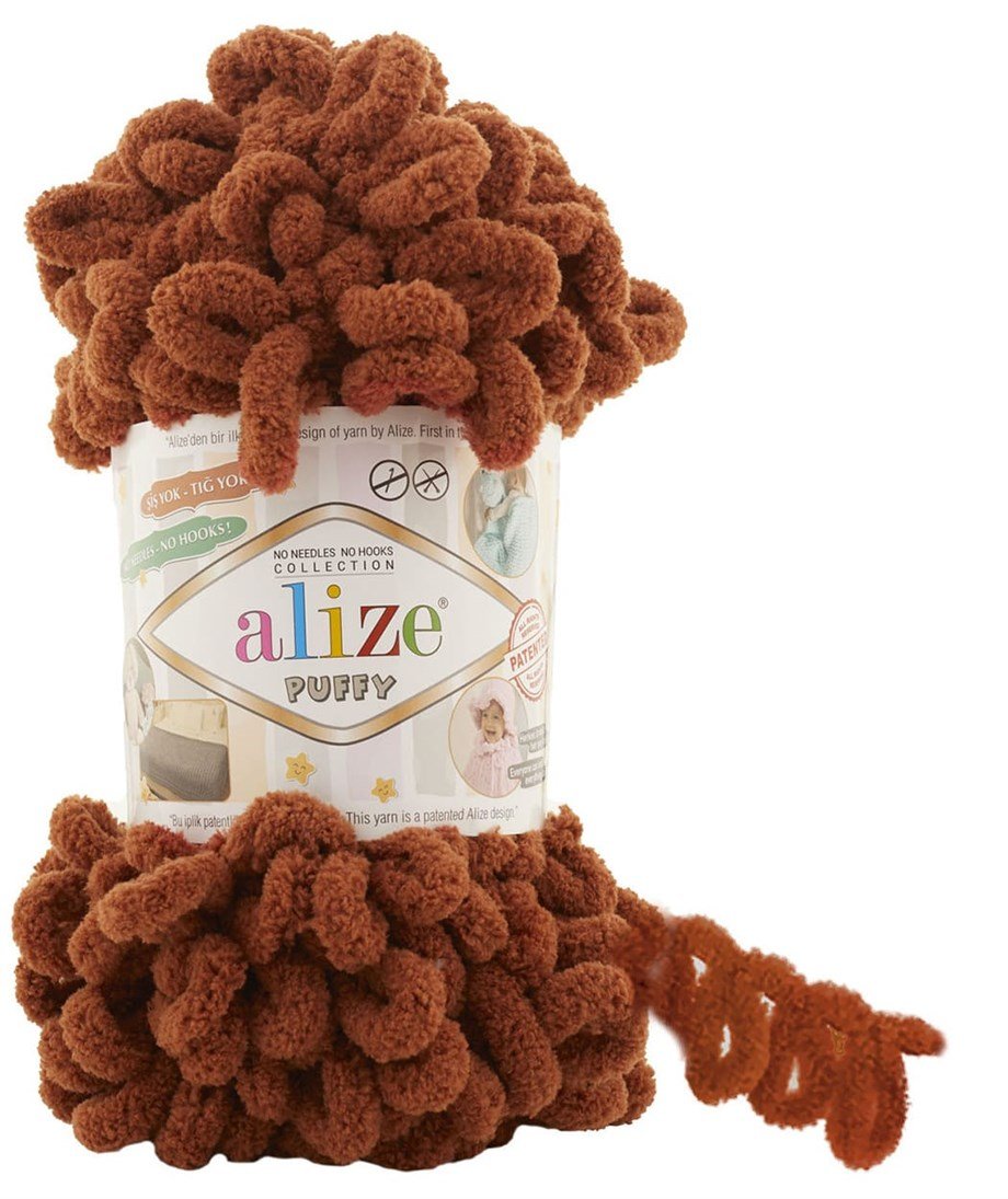 Alize Puffy 597 Taba Parmakla Örülen El Örgü İpi