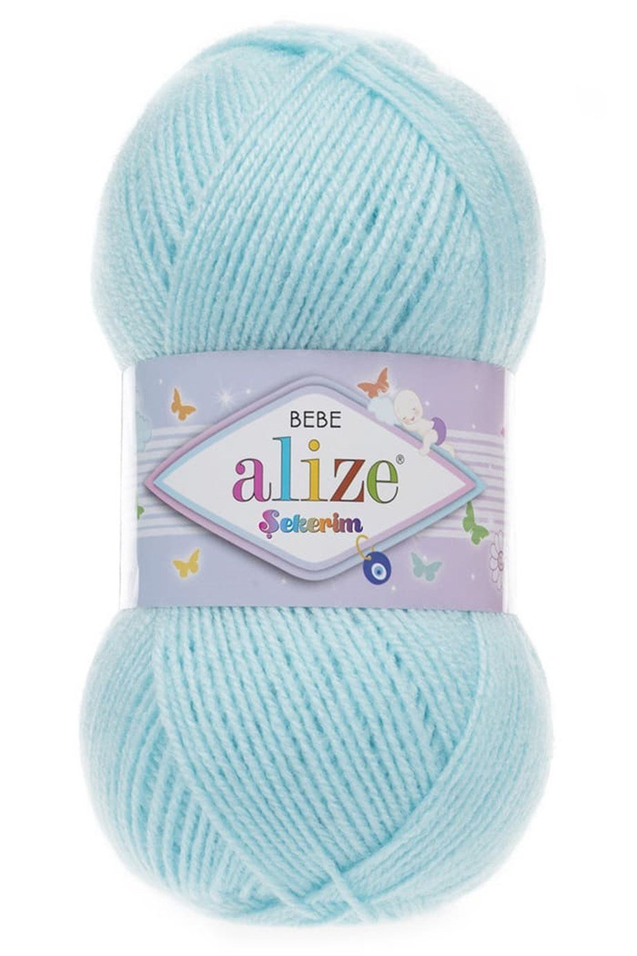 Alize Şekerim Bebe 189 Bebe mavi El Örgü İpi