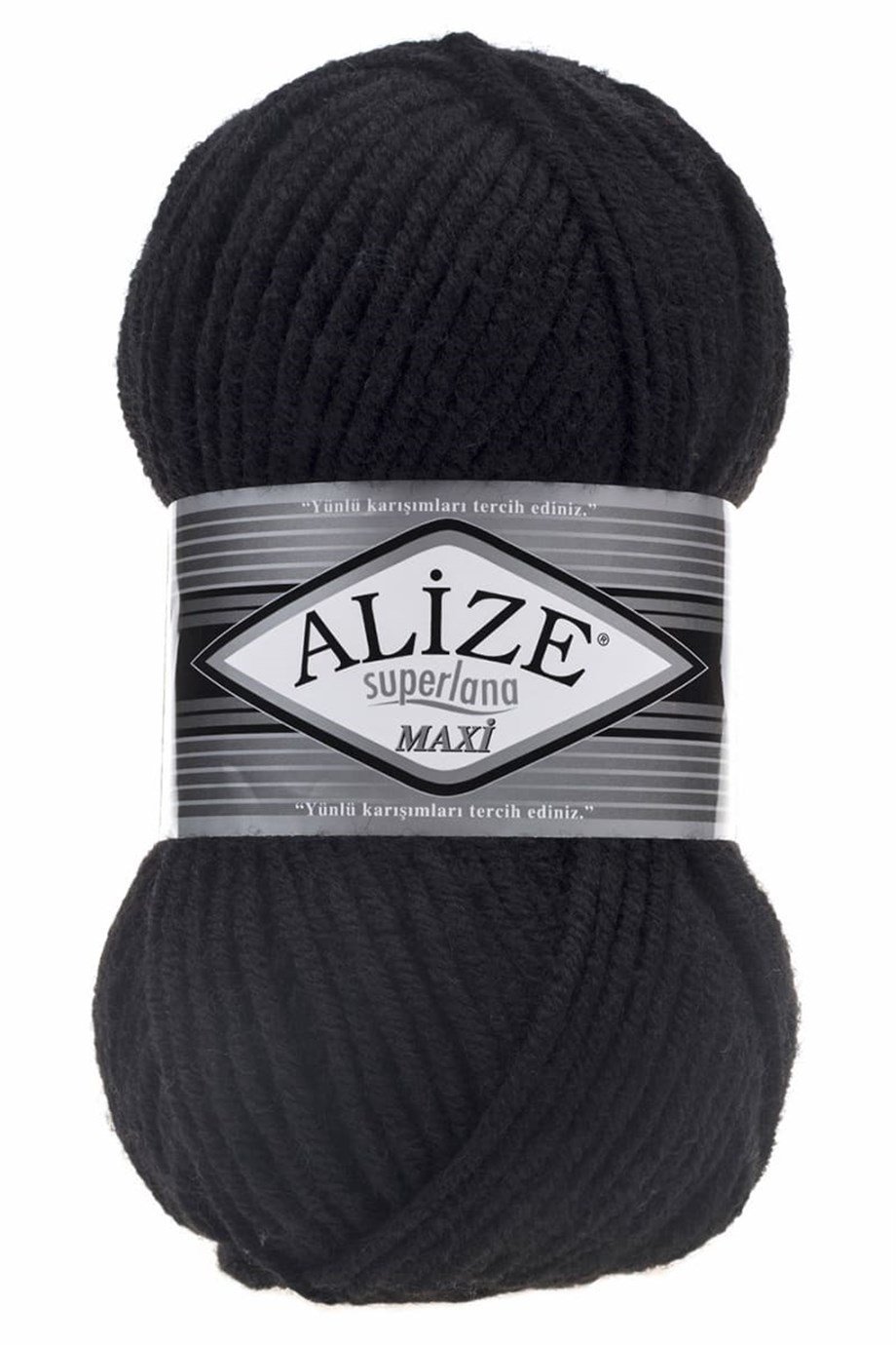 Alize Superlana Maxi 60 Siyah El Örgü İpi