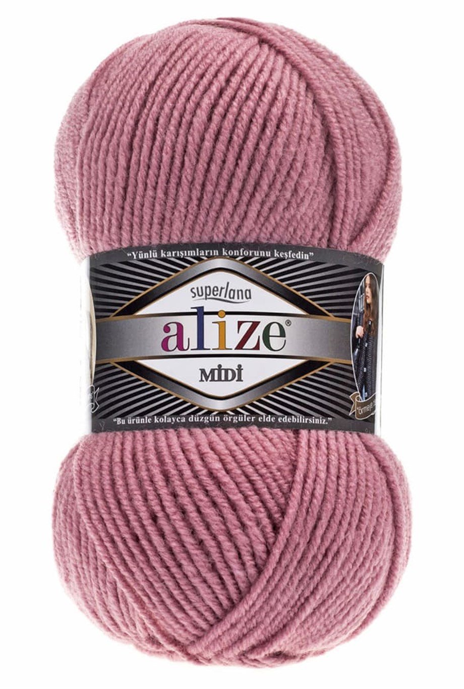 Alize Superlana Midi 204 Pembe El Örgü İpi