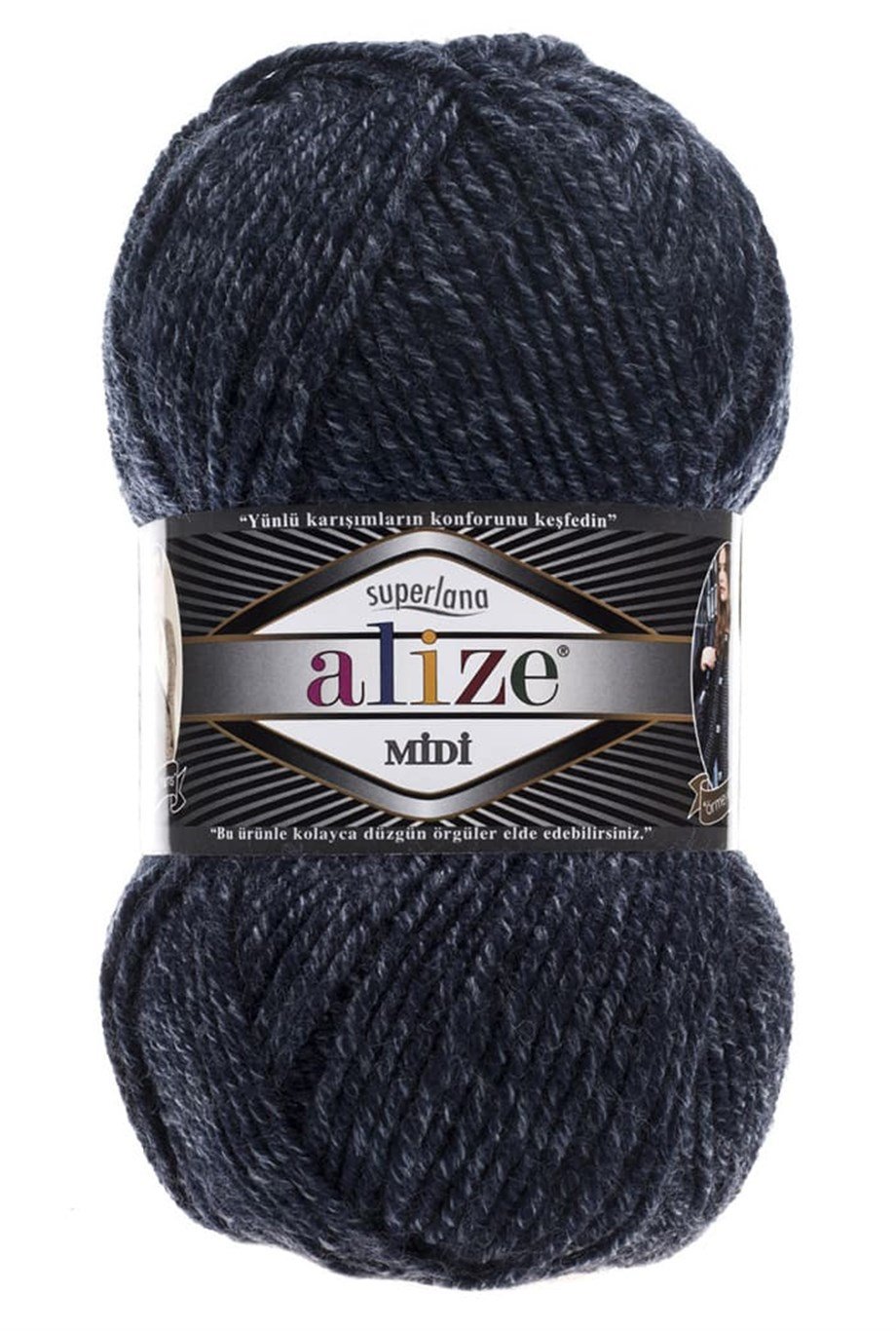 Alize Superlana Midi 805 Jaspe Lacivert El Örgü İpi